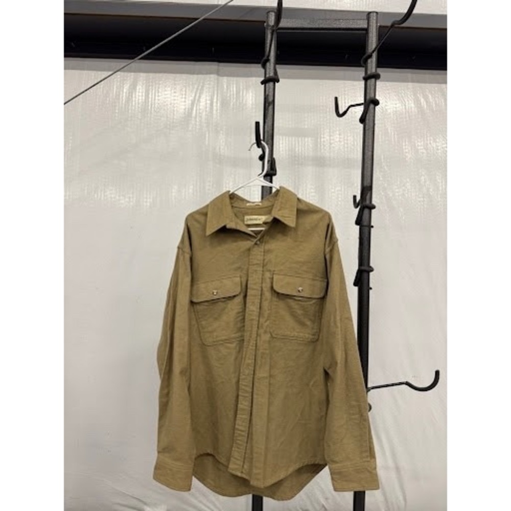 Vintage St. John's Bay Chamois Cloth Shirt Tan / Khaki - 100% Cotton Made in USA
